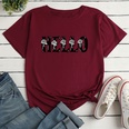 Letter Fashion Print Ladies Loose Casual TShirtpicture42